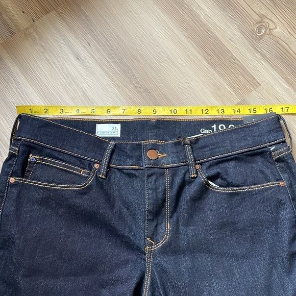 GAP 1969 Denim Women's 31 Short Legging Jean Mid Rise Dark wash NWT Stretch Y2K - Picture 6 of 14